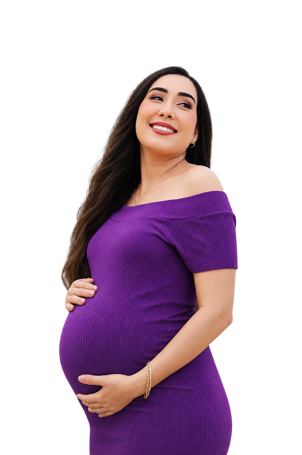 Grávida feliz com o Benefício Mãe
